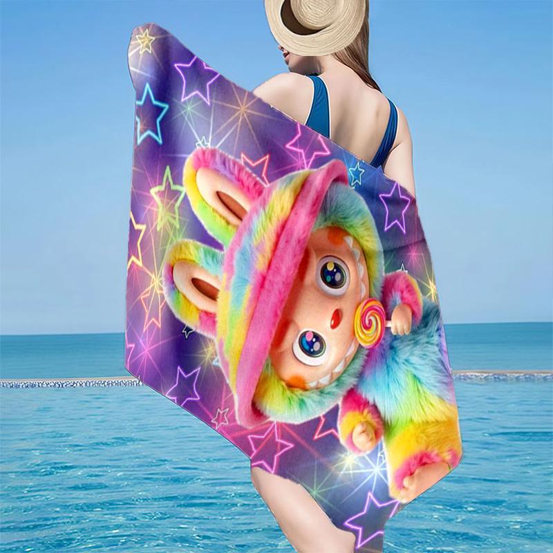 Fantasy Labu-bu Unicorn Journey Beach Towel, Super Soft Microfiber, Gift for Her/Him, Birthday, for Pool, Beach, Travel, Home Decor Fan Gifts