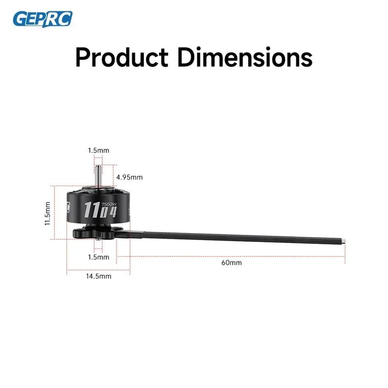 GEPRC SPEEDX2 1104 7500KV Brushless 3S Motor 13.2A for 1.6-2.2 Inch RC FPV Racing Quadcopter High Performance