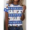 Cartoon animals funny women's T-shirt cartoon characters cute 3d printing T-shirt casual short-sleeved top