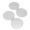 2pcs Stainless Steel Mirror Double Sided Portable Folding Unbreakable Makeup Mirror for Purse Pocket Round 2.6in