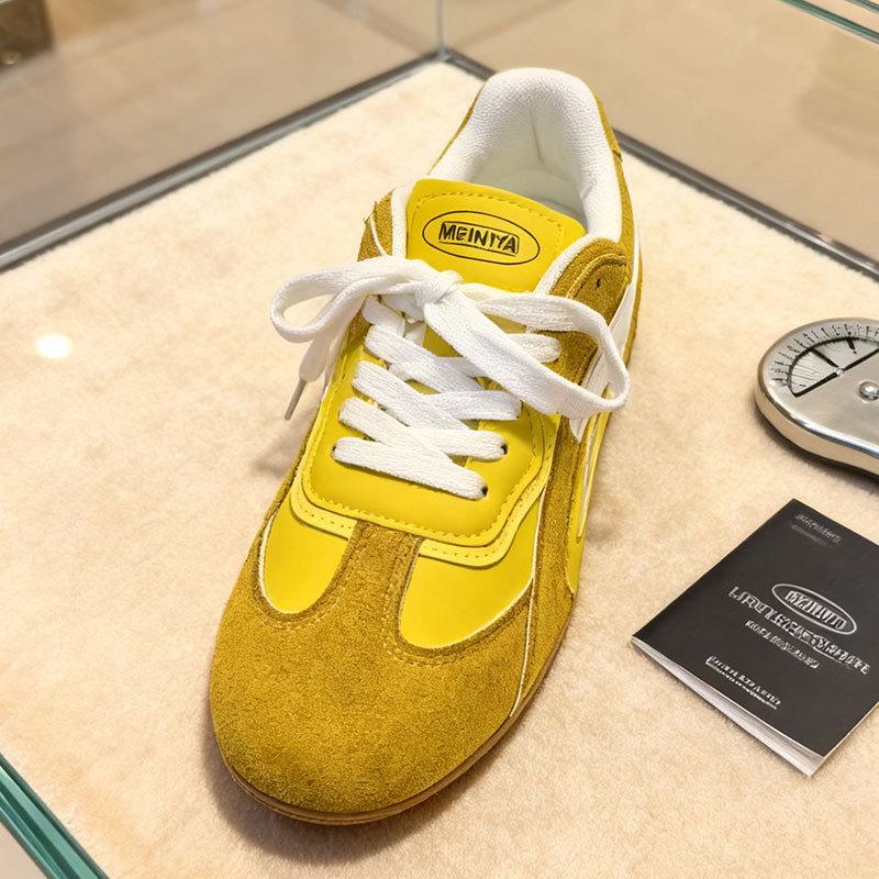 

Гоночные туфли в гонконгском стиле, парные, на мягкой подошве, туфли Форреста Гампа, мужские, осенние, новые, желтые, ретро, спортивные, повседневные, для моральной подготовки 44 жёлтый