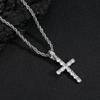 European and American Cross Zircon Pendant Personalized Necklace Hipster Full Diamond Men's Pendant Jewelry