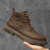 Hot-selling Men Leather Ankle Boots Four Seasons High Top Shoe Outdoor Casual Hiking Boots Retro Motocross Boots Anti-slip Botas