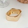 Interlocking Ring Open Bangle - European & American Light Luxury Design for Women
