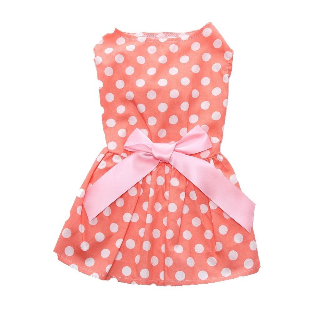 Frühling und Sommer dünnes universelles Prinzessinnenkleid für Katze und Hund vielseitig süß frisch kleine Punkte Mode atmungsaktiv Katzen Sommerkleidung