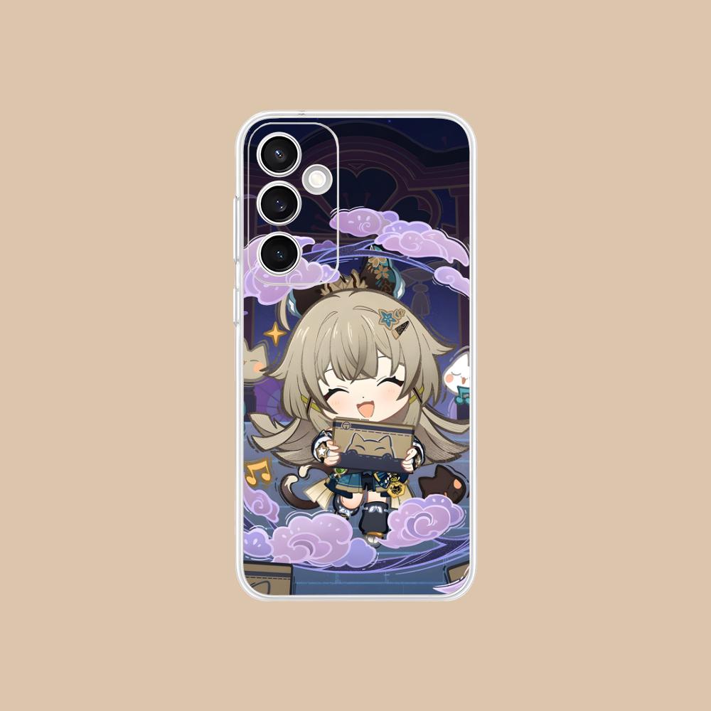 Game GI Kirara Mobile Phone Case for Samsung Galaxy S25 S24 S23 S22 S21Plus FE Ultra Clear Colorful Cover Pretty Cellphones