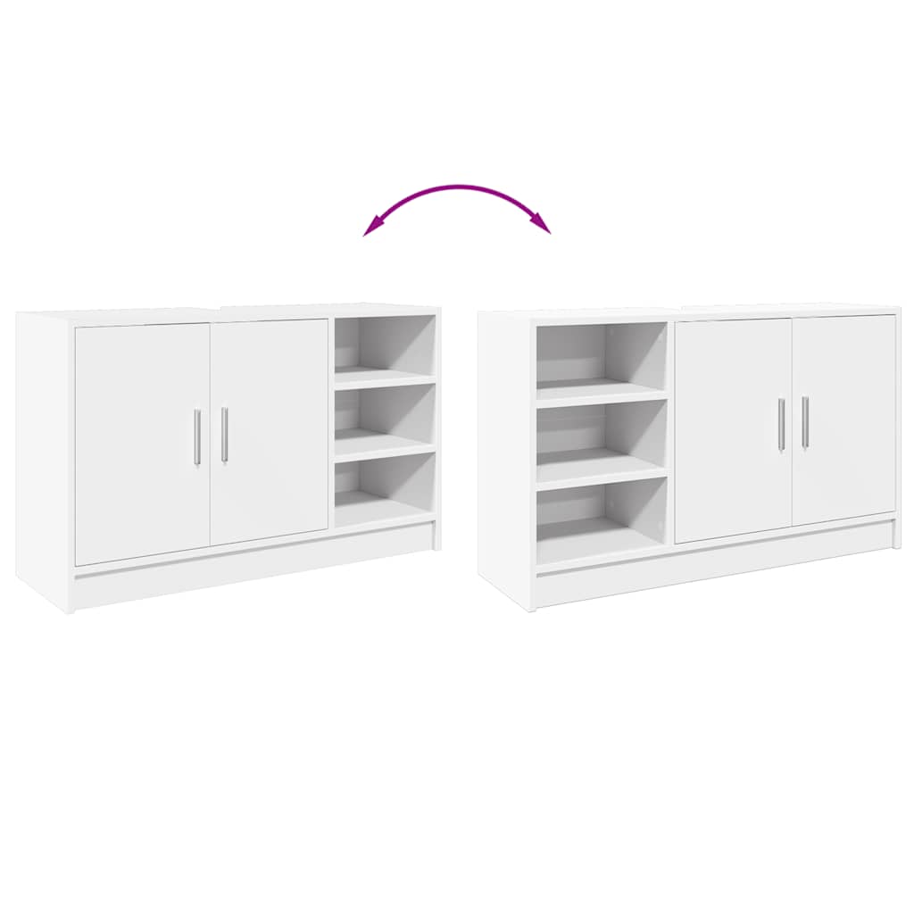 Vidaxl Under-Sink Cabinet, White 90X29X55 Cm, Wood-Based Material