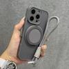 Magnetic Ring Holder Bracket Wrist Strap Case For iPhone 17 16 11 12 13 14 15 Pro Max Plus Shockproof Matte For Magsafe Cover