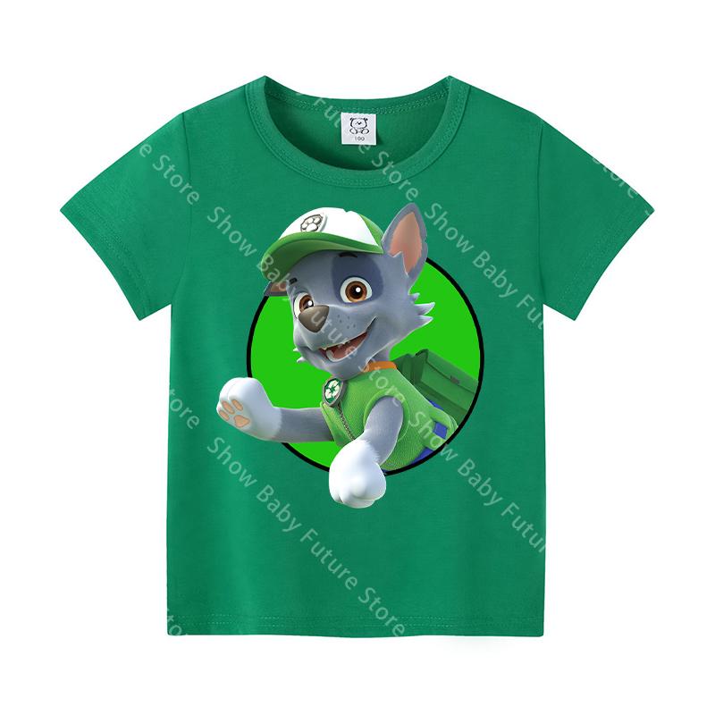 Chase Marshall Skye Rocky T Shirt for Girls Boys Clothes Tops Summer Cute Cotton Short Sleeve Tee New Kawaii Giftss