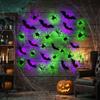 Glow in The Dark LED Glow Wall Stickers 3D Bat Halloween Decorations  Window Decoration