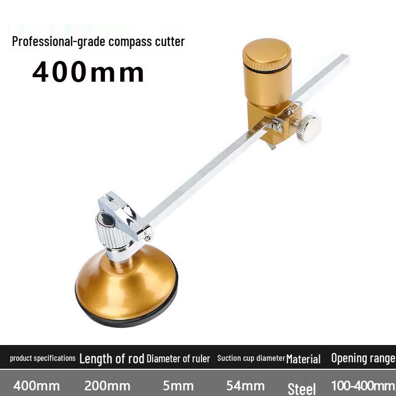 Glass Compass Hole Cutter with Suction Cup for Circular Glass and Tile Cutting
