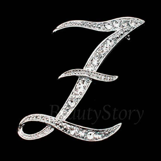 Versatile Rhinestone Alphabet Brooch: Men's Metal Lapel Pin Badge