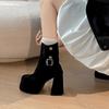 Ankle-high High-heeled Short Boots Women's Shoes, New Style, Single Boot