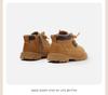 Toddler Boys' & Girls' Fleece-Lined Leather Boots - New Autumn/Winter Short Martin Style in Big Yellow.