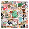 Aesthetic Diary Stickers for Reading Book Lovers 50PCS Scrapbook DIY Kit Notebooks Decoration for School Personal Use
