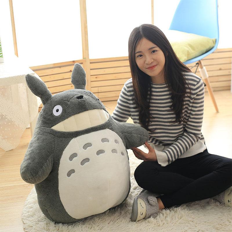 Adorable Japanese Anime Totoro Plush Toy with Lotus Leaf Stuffed Anime Totoro Doll Pillow Laugh Totoro Doll Soft Totoro Plushies