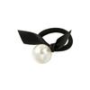 Simple Thousand-bird Check Knotted Hair Tie, Large Pearl Elegant Leather Band, Women's Hair Tie, Hair Accessory, Hair Tie