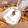 40pcs, Christmas tags, gift labels, party decorations, DIY cards, holiday home decor, greeting cards, party cards, gift twine