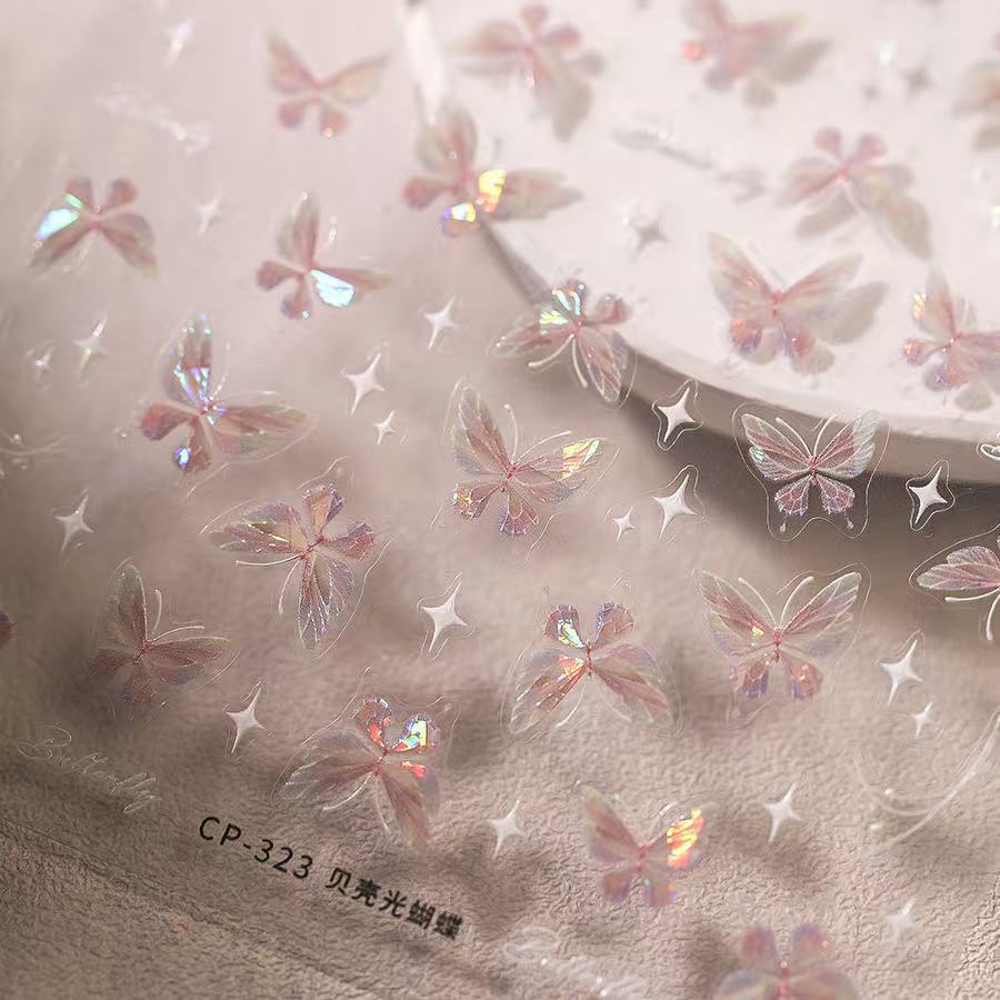 New Nail Art Jewelry Sweet and Cool Niche Metal Molten Silver Red Love Rhinestone Design Sense Nail Art Jewelry