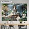 VIKAMA Zen Waterfall Buddha Tapestry Yoga Meditation Living Room Sofa Background Wall Atmosphere Decorative Tapestry