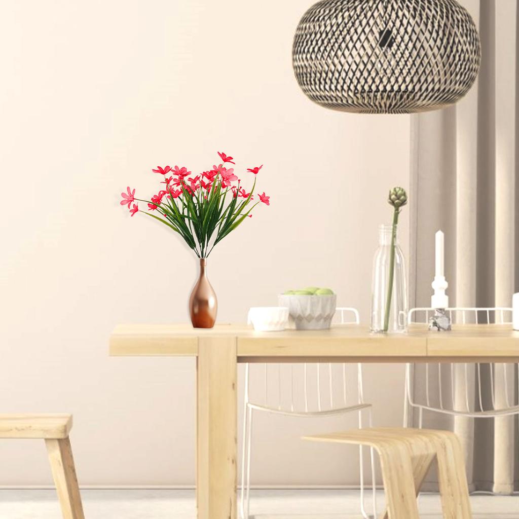 1 Bundles Artificial Outdoor Flowers Fake Flowers Green Shrubs Garden Porch