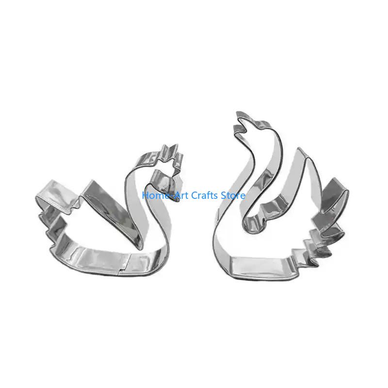 Y3NA 2pcs Stainless Steel Cookie Stamper for Home Baking Pastry Cutters Baking Tool CN
