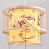 Chinese Style Bamboo Chandelier Patterned Bamboo Art Pendant Lamp Shade Antique Hanging Light with