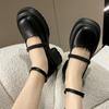 Nowe Letnie Damskie Buty Marie Jane Lolita Wysokie Obcasy Sandały Moda Impreza Pompy Buty Skóra Sztuczna Oxford Chunky Zapatillas