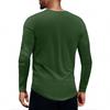 Men's V-neck Long-sleeved Top Is Casual