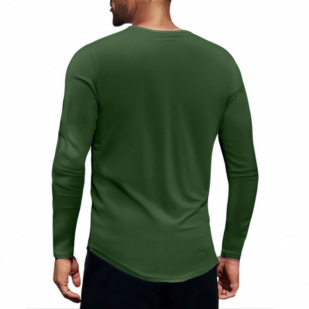 Men's V-neck Long-sleeved Top Is Casual