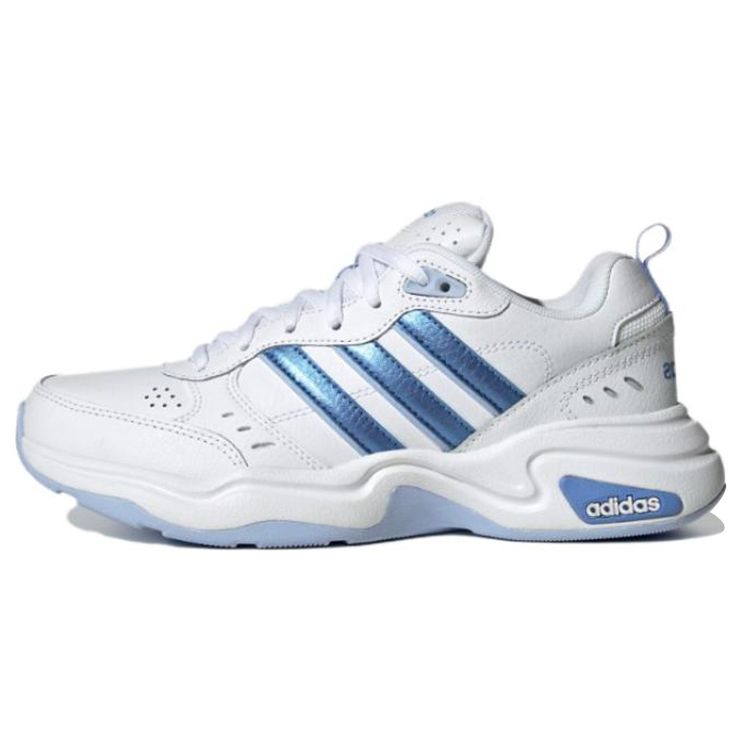 Adidas Neo Strutter PU Leather Casual Low-Top Sneakers Women Sneakers Blue HQ1824