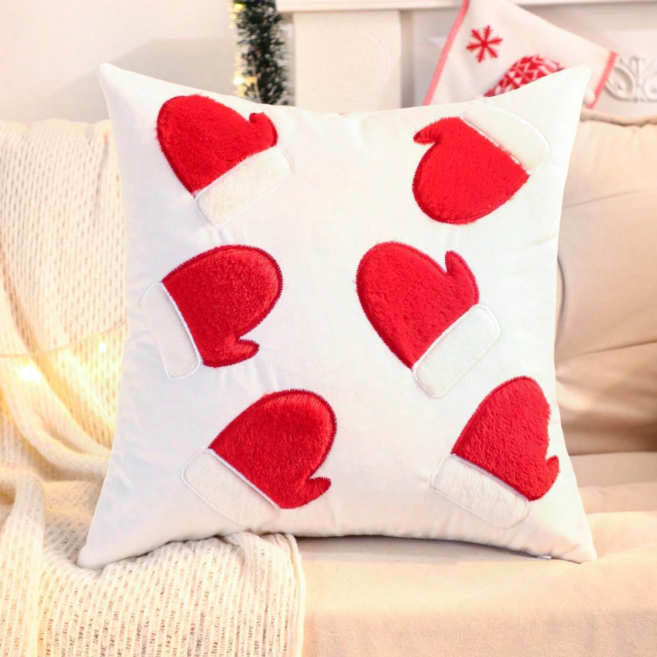 

1 PC Christmas Hat Throw Pillow Cover Soft Living Room Decorative Sofa Cushion Covers Festive Christmas Pillow Covers 45x45 45x45cm