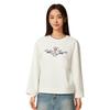 Li Ning Sports Lifestyle Serie Fleece Warm Locker Rundhals Besticktes Buchstaben Sweatshirt Damen Sweatshirt AWDV998-1