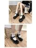 Women's Patent Leather Mary Jane Loafers - Spring 2022 British College Style, High Heel, Round Toe, Thick Sole