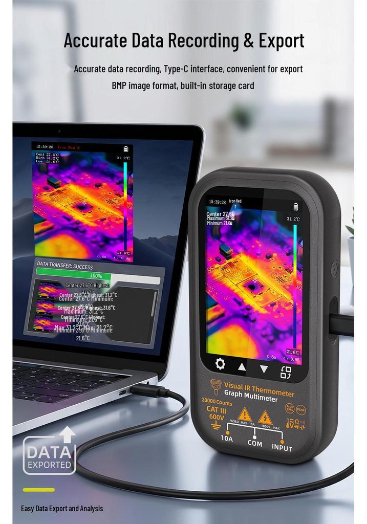 SH8 HD Infrared Thermal Multimeter for Floor Heating Leak Detection and Electrician Repairs