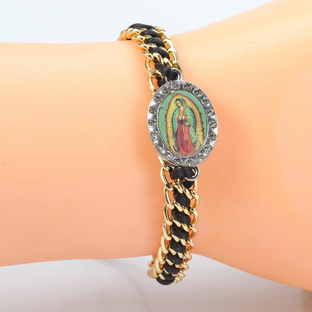 Hand-woven Virgin Mary Bracelet Good Luck Bracelet Gifts for Friend and Lovers