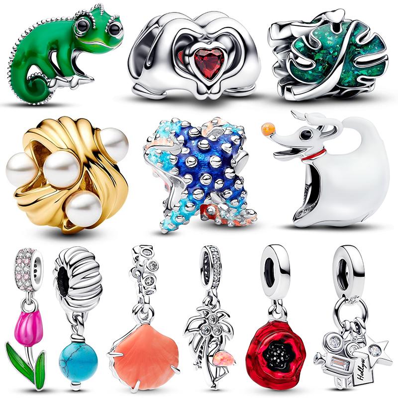 Charm Bead Charms Originale Green Lizard Bead Charms Fits Bracelets Necklaces Ideal For Women Charm Copper Luxury Do It Yourself Jewellery Party Gifts