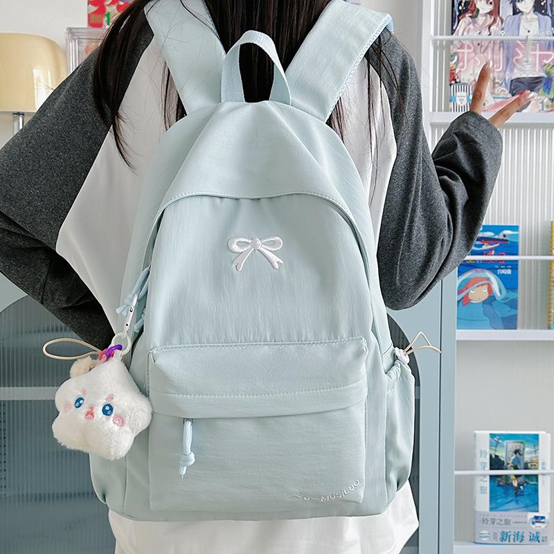 School Bag Female, Versatile and Simple Ins Korean Version Backpack Japanese High Value Small Fresh Backpack Student School Bag