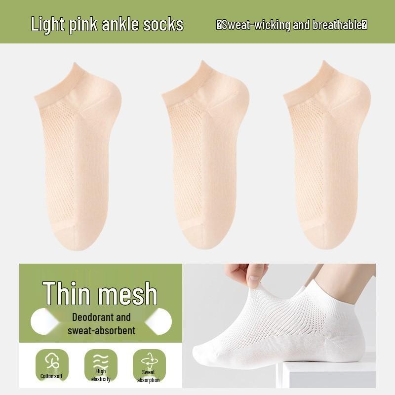 Zhuji Unisex Odor-Resistant Sweat-Absorbent Mid-Calf Cotton Socks for Spring to Autumn