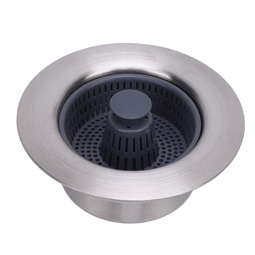Kitchen Sink Drain Strainer 3 in 1 Stainless Steel Aid Seal Bounce Filter for Garbage Disposal