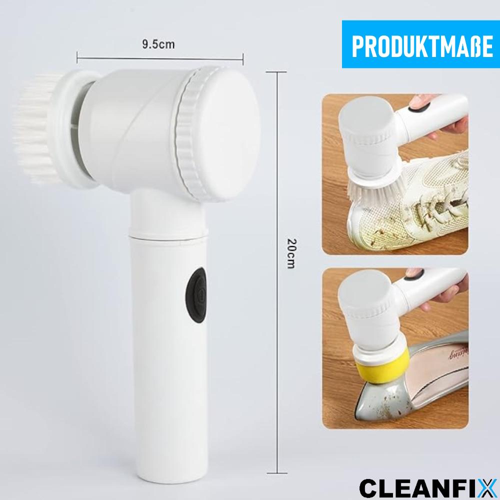 CLEANFIX Electric Cleaning Brush Battery Power Spin Scrubber Cleaning Set
