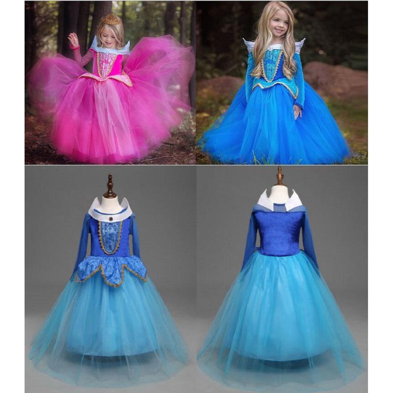 Elegant Girls Sleeping Beauty Princess Aurora Dress With Exquisite Workmanship
