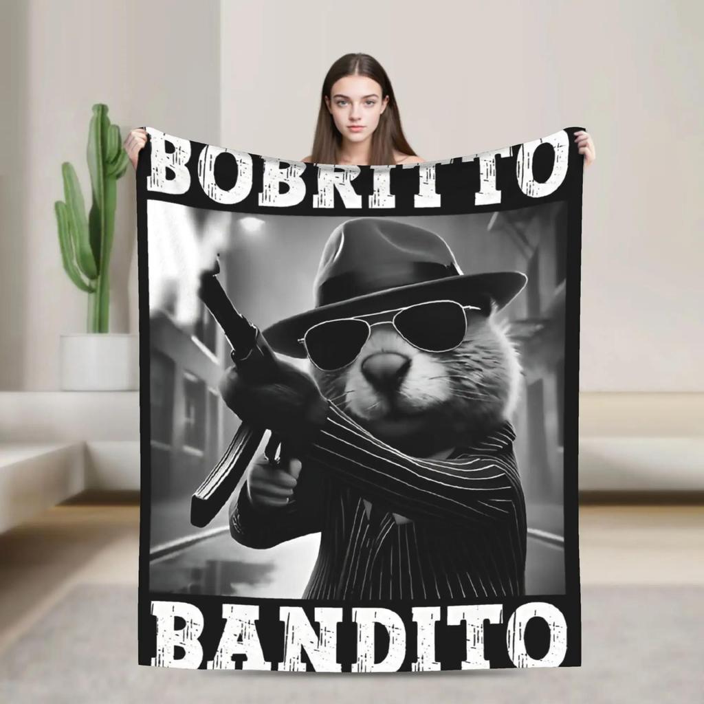 Halloween Italienische Gehirnfäule Meme Charaktere Design Decke Weiche Qualität Bettwäsche Überwurf für Winterreisen Heimdekoration Lustige Tagesdecke