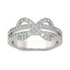 A High-end and Elegant Zircon-encrusted Spiral Ring with Interlaced Lines, a Niche Design for Women's Rings