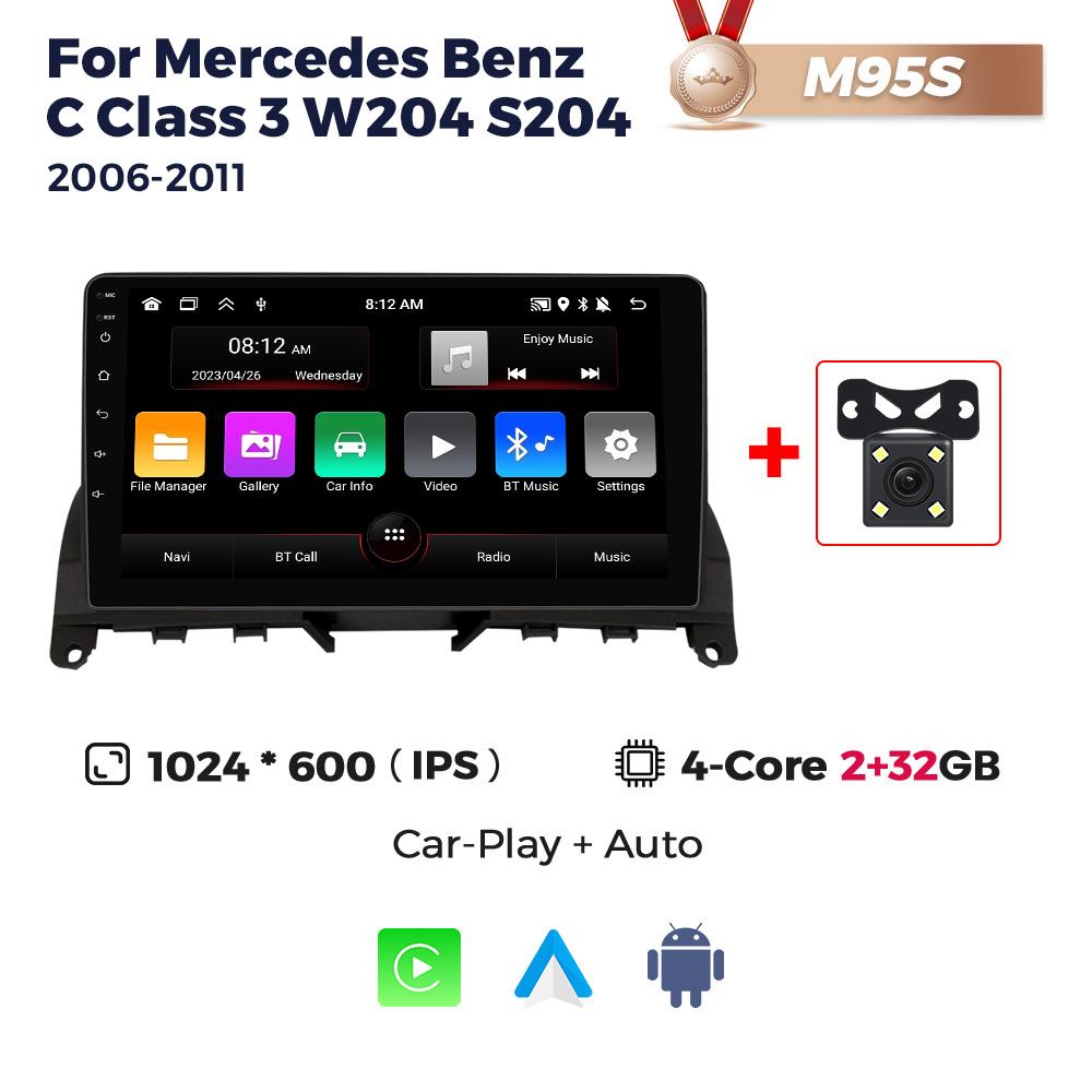 NaviFly For Mercedes Benz C-Class 3 C220 C180 W204 S204 2006-2011 Android Car Player Radio Multimedia Touch Screen Video Stereo