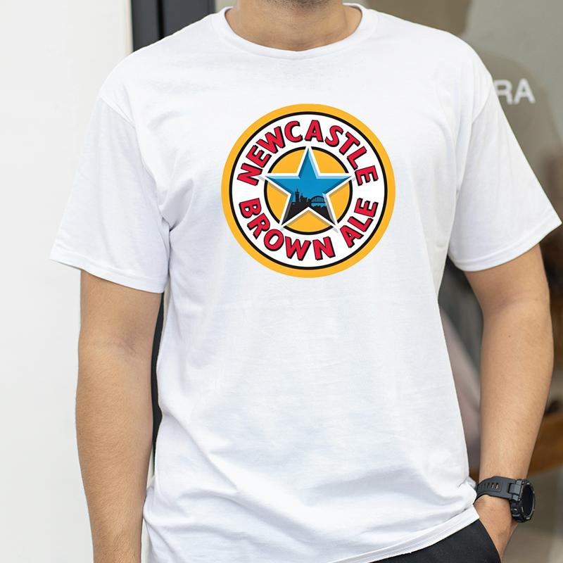 Newcastle Brown Ale Pop Art Klasické tričko móda ležérní Unisex Digitální potisk Trička kulatý výstřih krátký rukáv trička