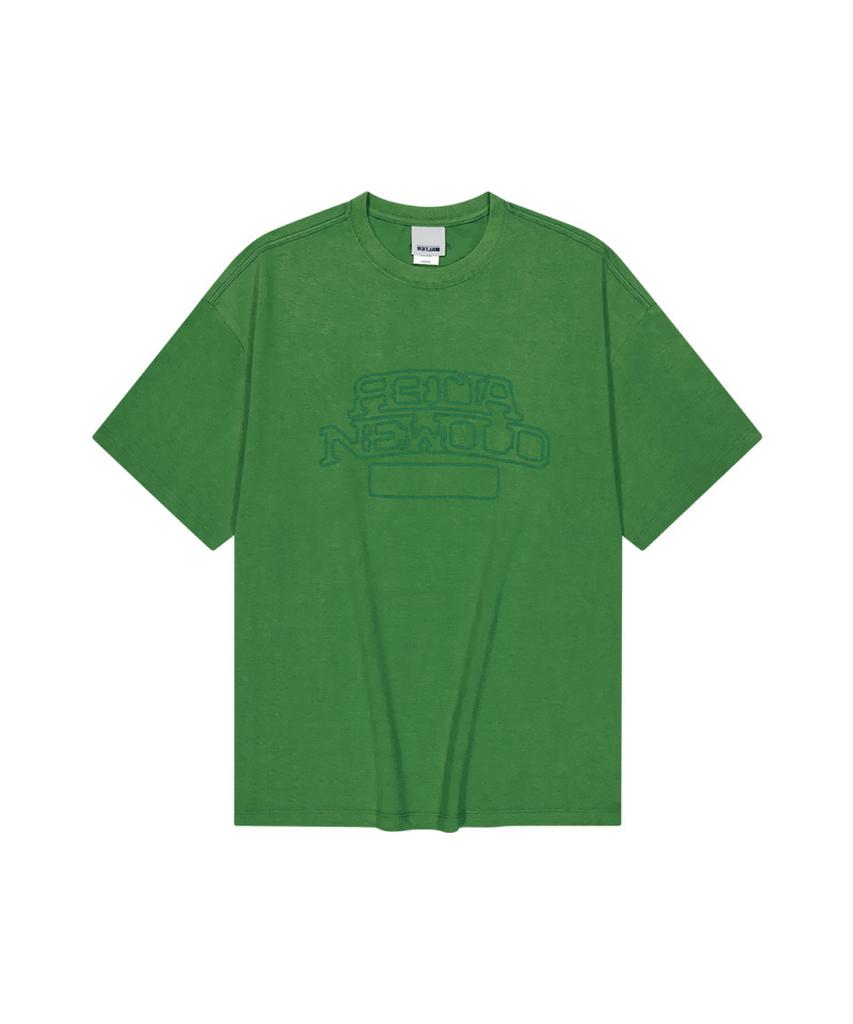 ALTER STUDIO Chain Stitch Embroidery T-Shirt_Green