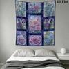 Dreamy Watercolor Rose Wall Tapestry Aesthetic Wall Hanging Printed Fabric Blanket Decorative Tapestries for Bedroom Living Room Home Decor