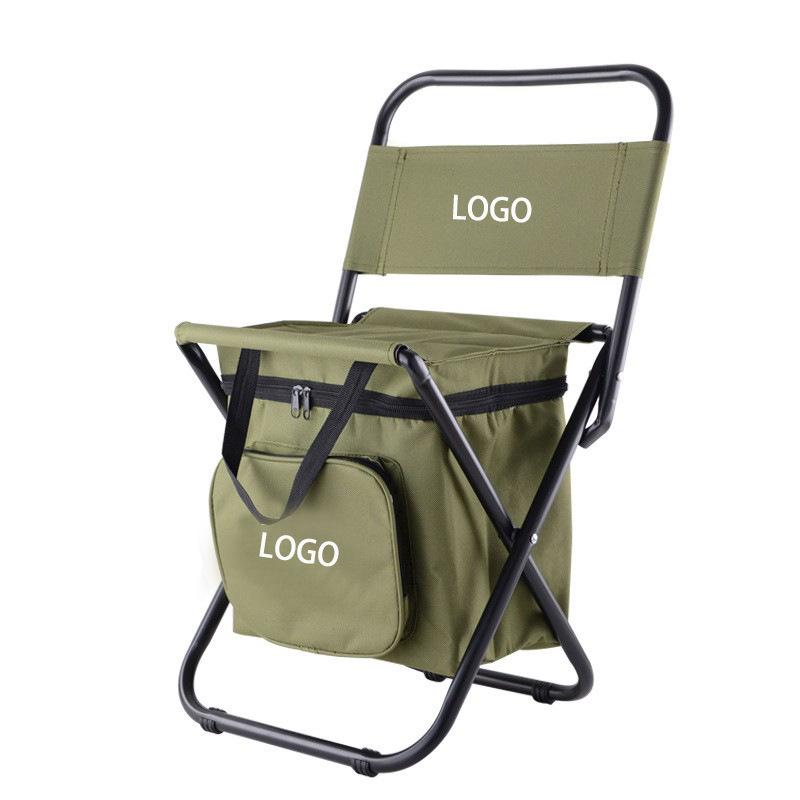 Portable Folding Ice Chest Chair with High Backrest for Comfortable Outdoor Camping, Fishing, and Barbecue