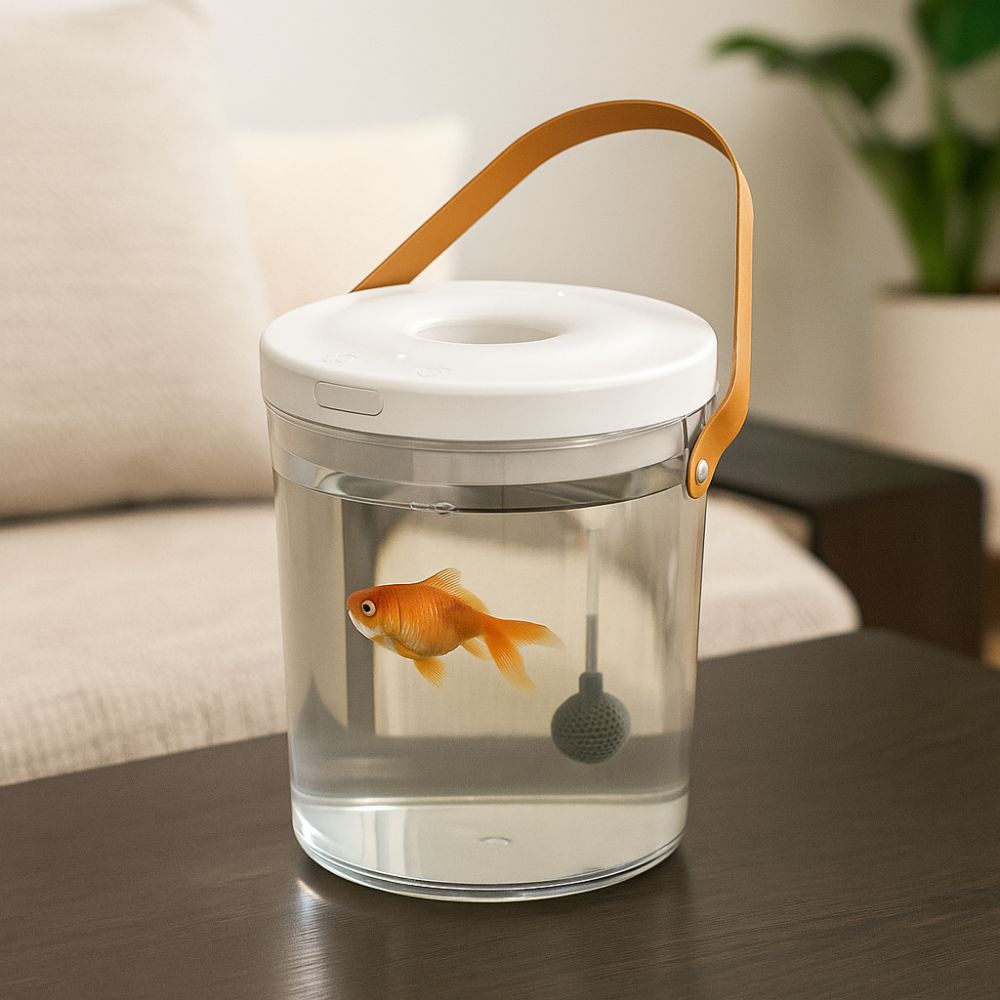 PC Plastic Breeding Aquarium Transparent Handheld Fish Tank Ecological Fish Tank  Educational Toy